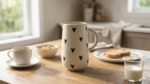 Handpainted Ceramic Heart Jug (1 Litre) – Black Heart Pitcher for Serving, Gifting & Home Decor - Image 5