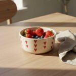 350 ml Hand-Painted Ceramic Bowl – Microwave Safe Heart Design Snack Bowl for Breakfast, Ice Cream, Desserts & Fruits – Cute Serving Bowl for Home & Gifting - Image 4