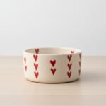 350 ml Hand-Painted Ceramic Bowl – Microwave Safe Heart Design Snack Bowl for Breakfast, Ice Cream, Desserts & Fruits – Cute Serving Bowl for Home & Gifting