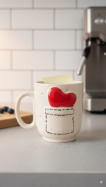 Ceramic Love Letter Mug, 220 ml, Cute gift for birthday and anniversaries