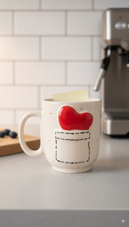 Ceramic Love Letter Mug, 220 ml, Cute gift for birthday and anniversaries