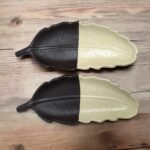 ArtyCera Ceramic Leaf Shaped Serving Platters, Black and White, Set of 3, 11 inches Length, Microwave and Dishwasher Safe, Ideal for Serving Starters, Main Course and Dessert - Image 4