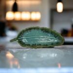 ArtyCera Ceramic Serving Platters, 11 inches, Green Glossy Finish, Ideal for Snacks and Appetizer, Microwave Safe