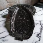 Black Ceramic Platter, Leaf Shaped Black Glossy Finish, 11 inches, Ideal For Snacks and Appetizer, Microwave Safe - Image 3