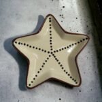 ArtyCera Ceramic Starfish Shaped Serving Platter, Ideal for Snacks and Appetisers, Microwave Safe