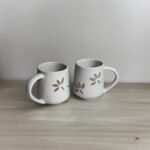 Ceramic Wildflower Coffee Mug, 300 ml, White, Microwave Safe - Image 4