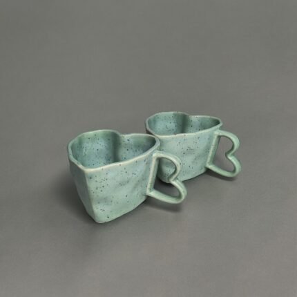 Ceramic Heart Shaped Coffee Mug, 330 ml, Microwave Safe