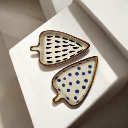 Six inch ceramic serving plates for starters and snacks