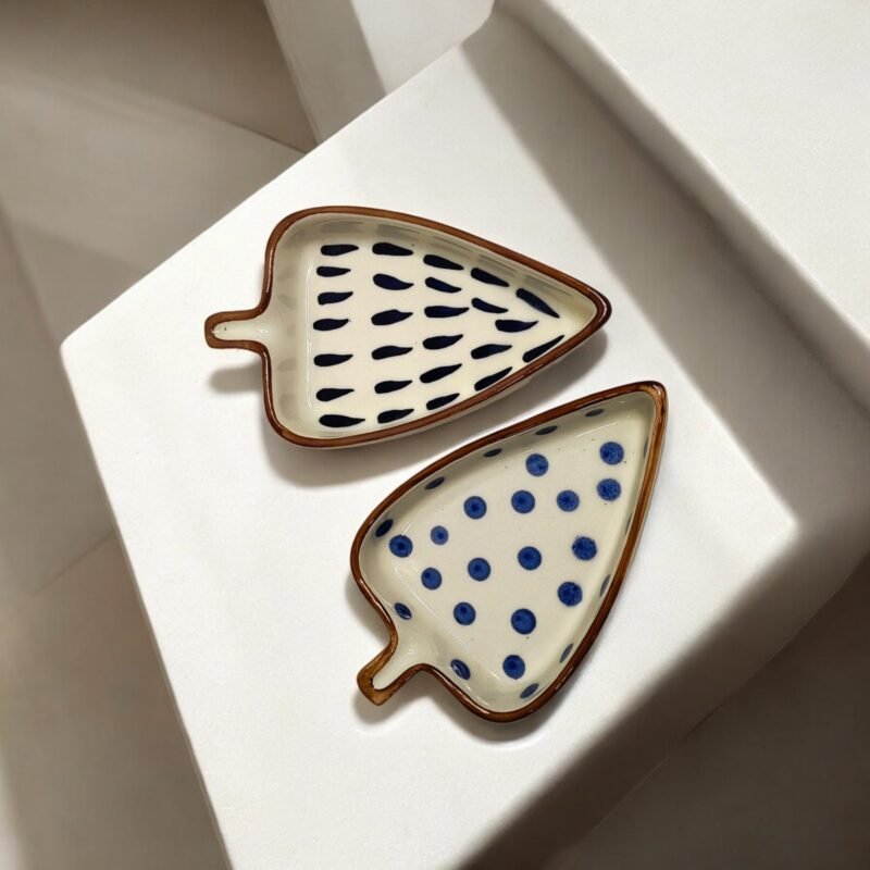 Six inch ceramic serving plates for starters and snacks
