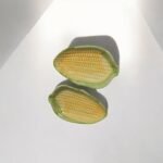 Ceramic Corn Shaped Serving Platter, 6 inches, Set of 2, Yellow and Green, for Starters and Snacks - Image 4