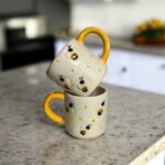 ArtyCera Handpainted Ceramic Honeybee Mug, 220 ml, White and Yellow, Ideal for Gift and Personal Use - Image 6
