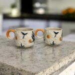 Handpainted White Ceramic Sunflower Mug, 200 ml, Yellow and Green, Microwave Safe, Ideal for Gifitng and Personal Use - Image 5