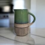 Handmade Green Ceramic Jug (1 Litre) – Earthy Water Pitcher for Serving & Home Decor - Image 3