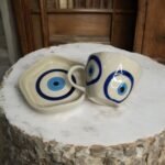 Ceramic Evil Eye Cup & Saucer Set, 200 ml, Ideal for Gifting, Microwave and Dishwasher Safe - Image 2