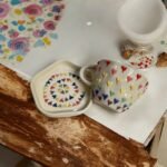 Ceramic 3D Multicolour Hearts Cup and Saucer, 220 ml Capacity, Microwave and Dishwasher Safe - Image 5