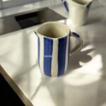 Handpainted Blue Striped Ceramic Jug (1 Litre) – Microwave Safe Pitcher for Water, Juice & Serving - Image 4