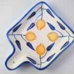 Handcrafted Ceramic Baking & Serving Tray with Handle, 7.5 x 5.5 Inch | Oven, Microwave & Dishwasher Safe Square Ceramic Dish | Hand-Painted Blue Floral Bakeware for Kitchen & Gifting | 1 Piece in Pack - Image 2