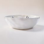 Hand-Painted Ceramic Bowl (500 ml) with Blue Floral Abstract Design | Serving & Dessert Bowl - Image 5
