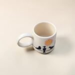 Hand-Painted Ceramic Mug with Birds & Sun Design | Minimal Aesthetic Coffee & Tea Mug - Image 5