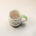 Hand-Painted Ceramic Mug (220 ml) with Green Leaf & Red Heart Design | Cute Tea & Coffee Mug - Image 5