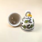 Hand-Painted Ceramic Hanging Bells (Set of 2) | Yellow & Green Floral Decorative Bells - Image 4