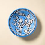 Hand-Painted Blue Ceramic Dip Bowls (Set of 2) | Floral Chutney and Dip Serving Bowls - Image 3