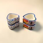 Hand-Painted Ceramic Dip Bowls Set of 2 | Colorful House Design Dip & Chutney Bowls - Image 4