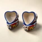 Hand-Painted Ceramic Dip Bowls Set of 2 | Colorful House Design Dip & Chutney Bowls - Image 5