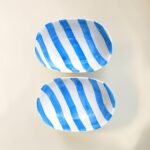 Hand-Painted Ceramic Bowl – Sky Blue Stripes | Light & Minimal Serving Bowl - Image 4