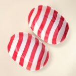 Hand-Painted Ceramic Bowl – Red Striped Design | Bold Snack & Serving Bowl - Image 4