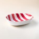 Hand-Painted Ceramic Bowl – Red Striped Design | Bold Snack & Serving Bowl - Image 6