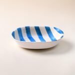 Hand-Painted Ceramic Bowl – Sky Blue Stripes | Light & Minimal Serving Bowl - Image 6