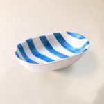 Hand-Painted Ceramic Bowl – Sky Blue Stripes | Light & Minimal Serving Bowl - Image 7