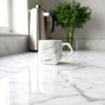 Italian Marble Pattern Ceramic Tea Cups, 200 ml, White, Set of 2, Microwave Safe, for Gifting and Personal Use - Image 5