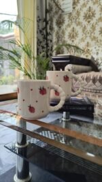 ArtyCera Pomegranate Bliss Ceramic Coffee Mug – 220 ml | Handcrafted & Microwave Safe - Image 3