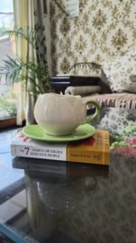 ArtyCera Ceramic Tulip Cup and Saucer Set, Pink and Green, 220 ml, Microwave Safe, Ideal for Gifting - Image 5