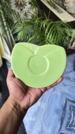 ArtyCera Ceramic Tulip Cup and Saucer Set, Pink and Green, 220 ml, Microwave Safe, Ideal for Gifting - Image 3