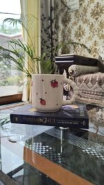ArtyCera Pomegranate Bliss Ceramic Coffee Mug – 220 ml | Handcrafted & Microwave Safe