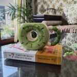 ArtyCera Green Donut Mug – 200 ml, Handcrafted Ceramic, Microwave Safe