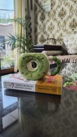 ArtyCera Green Donut Mug – 200 ml, Handcrafted Ceramic, Microwave Safe