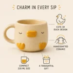 Cute Duck Ceramic Mug 220 ml – Handmade 3D Duck Coffee & Tea Mug | ArtyCera - Image 7